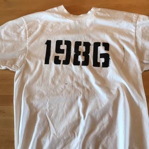 Custom 1986 T-shirt white Medium